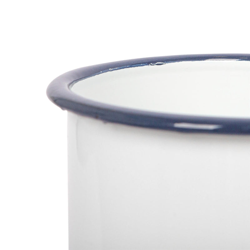 15.5cm White Enamel Utensil Holder - By Argon Tableware