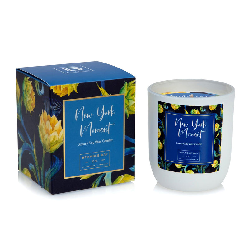 185g New York Moment Botanical Soy Wax Scented Candle - By Bramble Bay