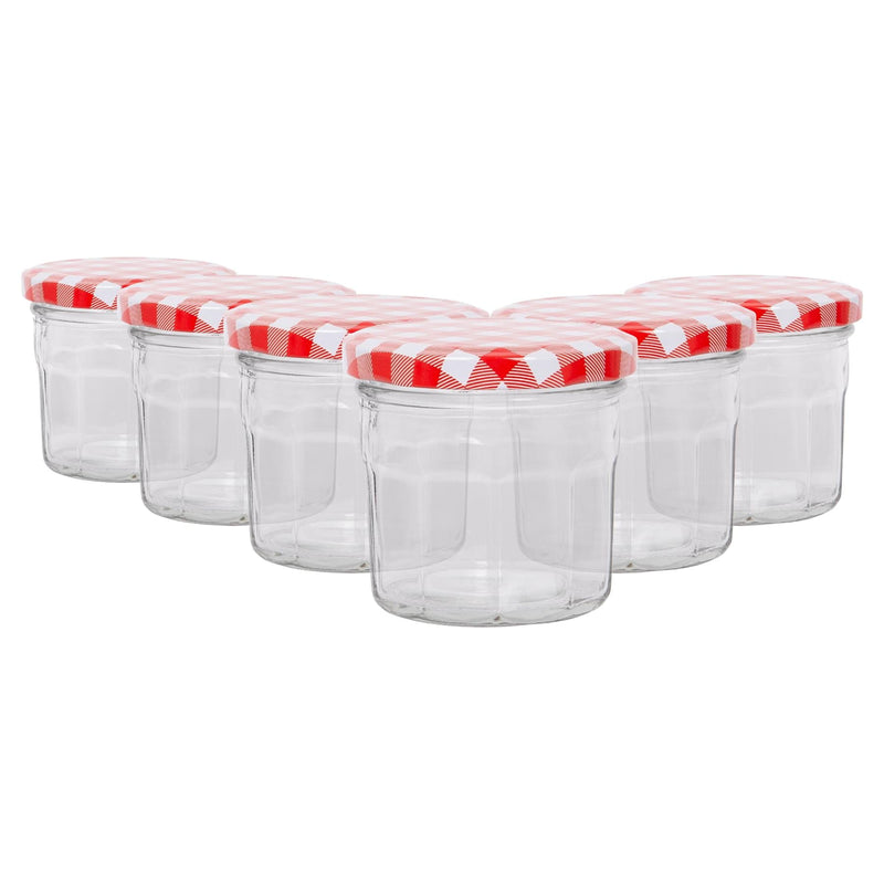 150ml Glass Jam Jars with Lids - Pack of 6 - By Argon Tableware
