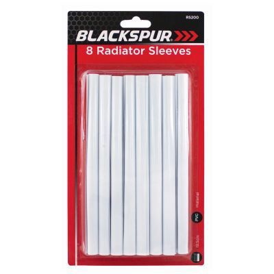White 15.5cm PVC Radiator Pipe Covers - Pack of 8 - By Blackspur