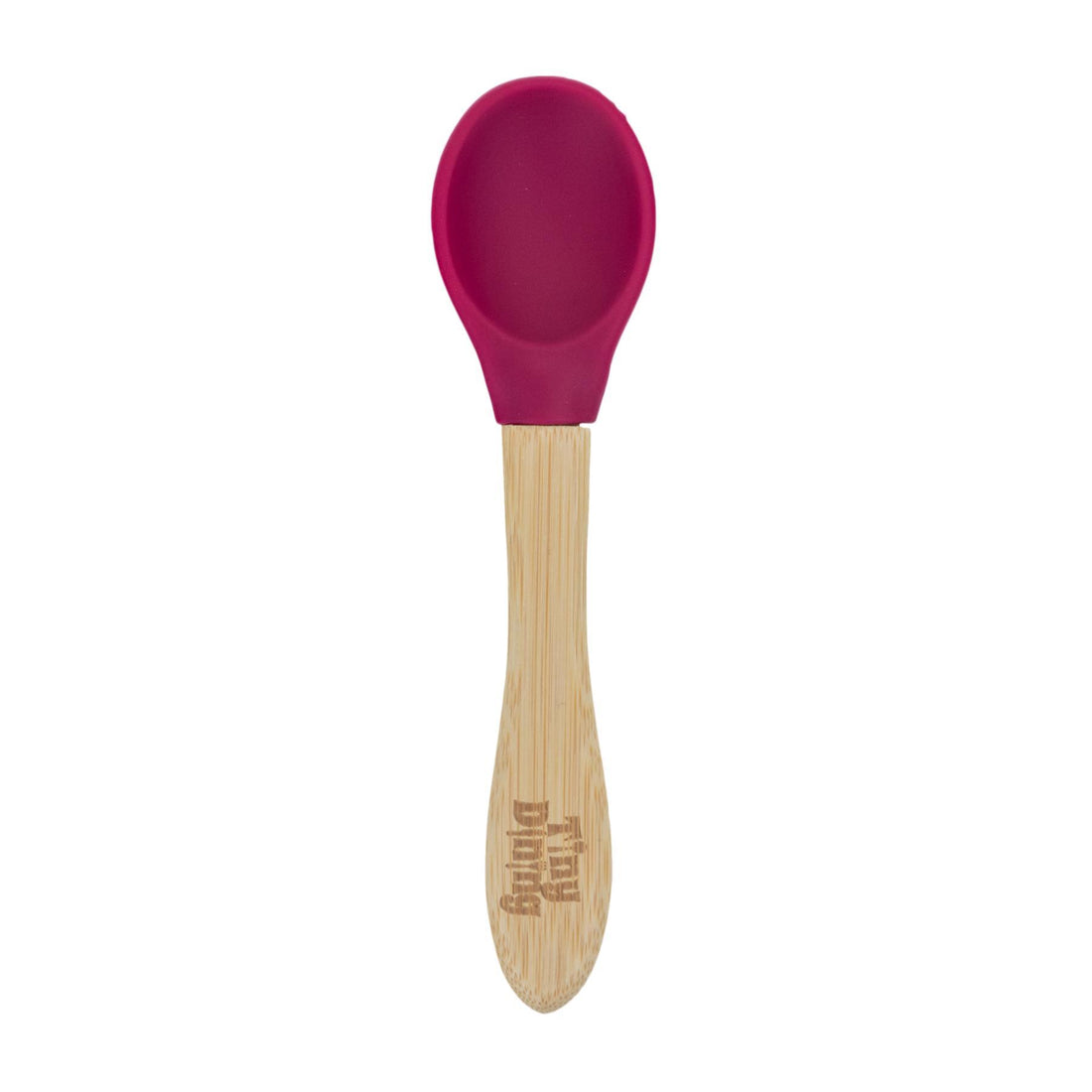Bamboo Baby Weaning Spoon with Red Silicone Tip