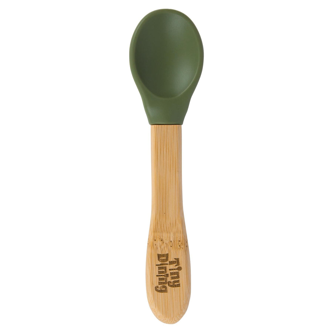 Bamboo Baby Weaning Spoon with Olive Silicone Tip