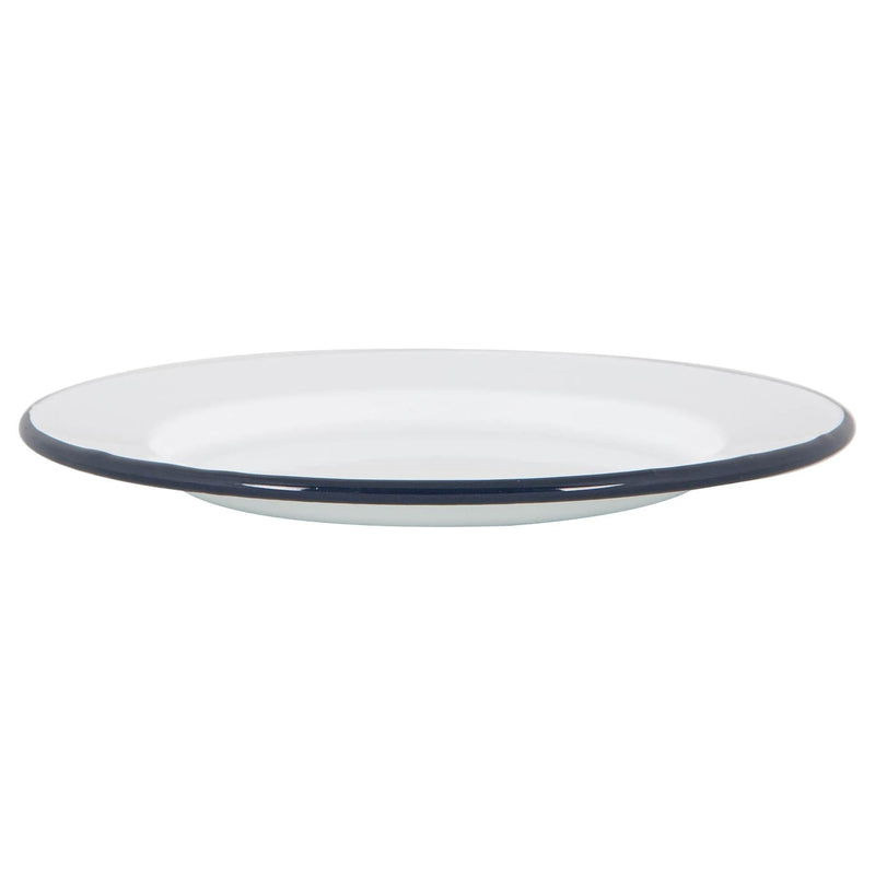 25.5cm White Enamel Dinner Plate - By Argon Tableware