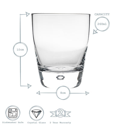 260ml Luna Whisky Glasses - Pack of Four