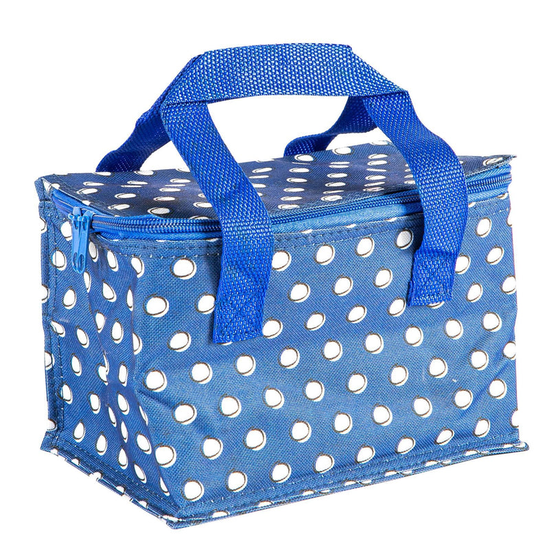 Blue Polka Insulated Lunch Bag - By Nicholas Winter