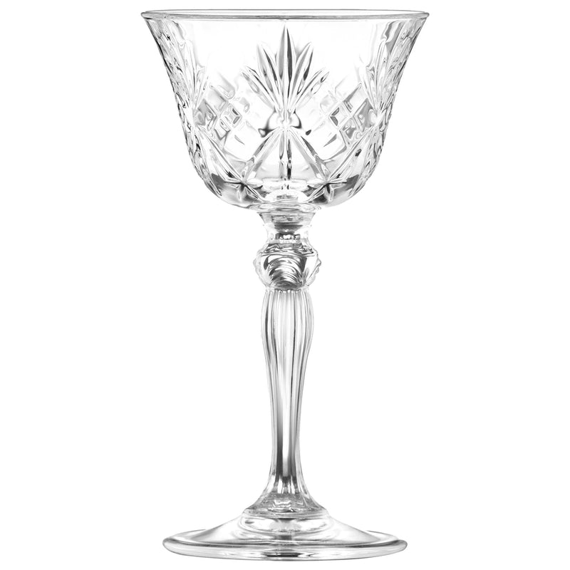 160ml Melodia Glass Champagne Saucers - Pack of 6 - By RCR Crystal