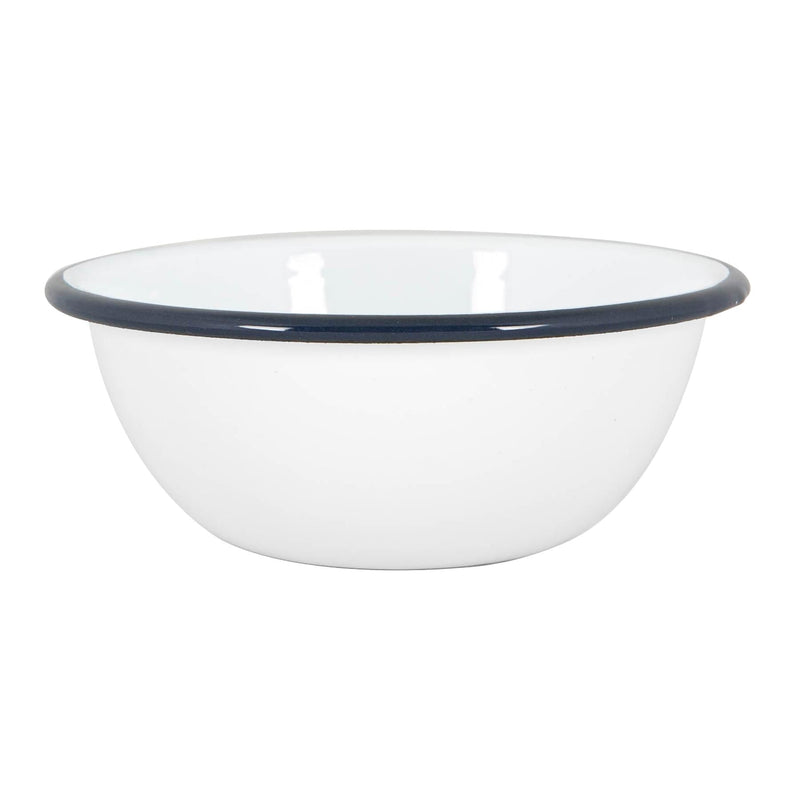16cm White Enamel Cereal Bowl - By Argon Tableware