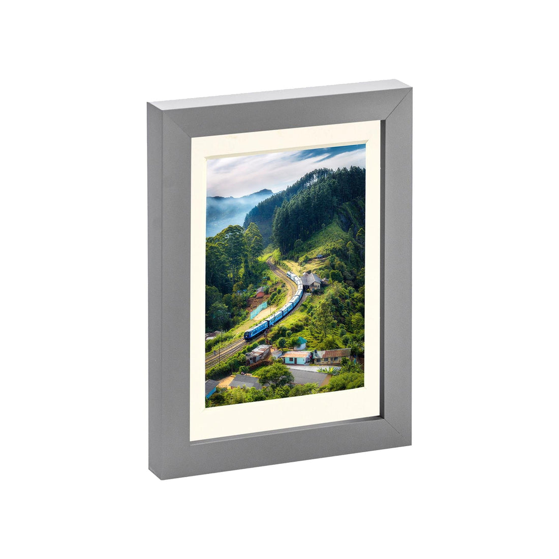 Grey 5" x 7" Photo Frame with Ivory 4" x 6" Mount