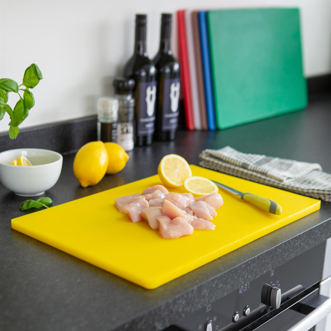 Yellow 45cm x 30cm Plastic Chopping Board