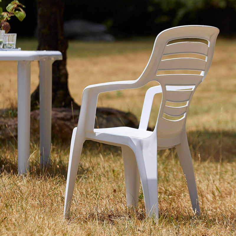 Pireo Plastic Garden Dining Armchairs - Pack of Four - By Resol
