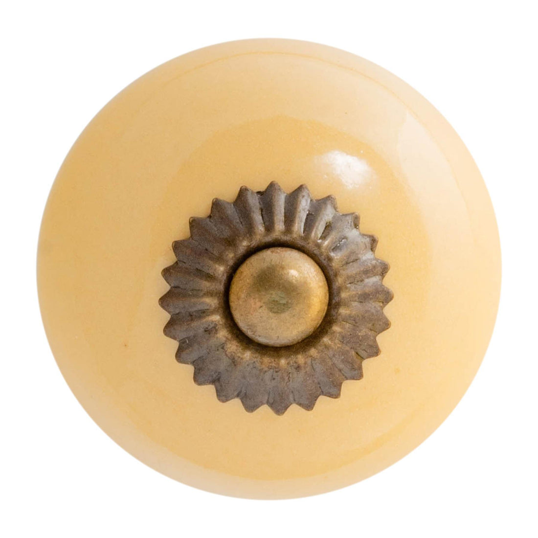 Yellow 45mm Round Ceramic Cabinet Knob