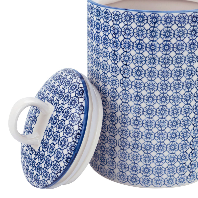 Hand Printed Porcelain Kitchen Canisters - Pack of Three - By Nicola Spring