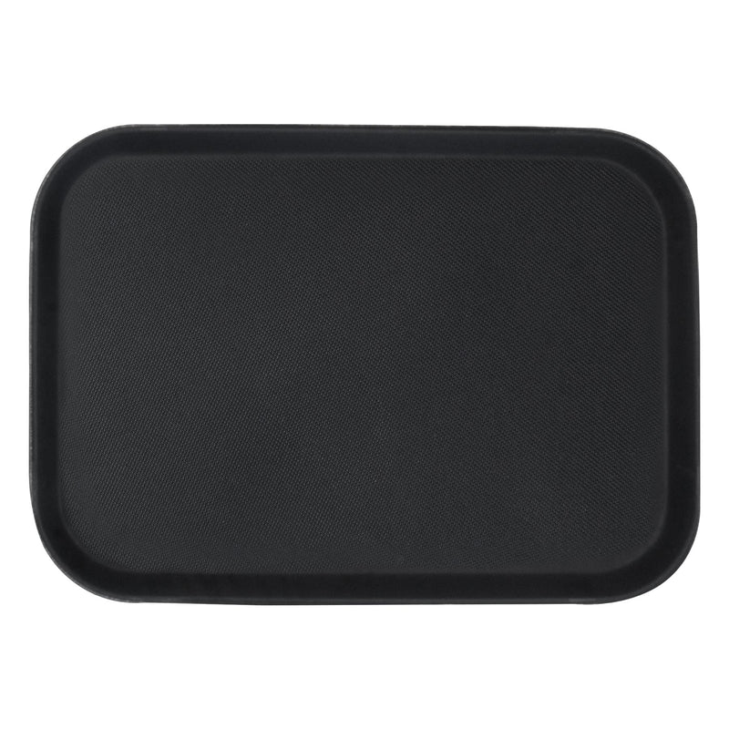 Black 35.5cm x 25cm Rectangle Non-Slip Serving Tray - By Argon Tableware