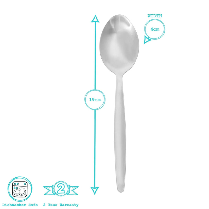 Economy Stainless Steel Dessert Spoons - By Argon Tableware