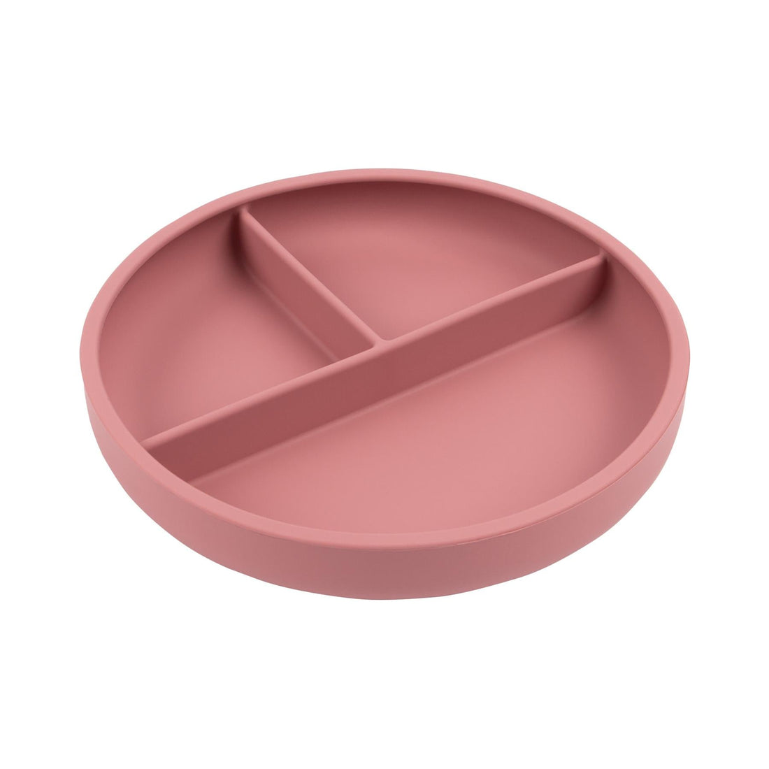 Dusty Rose Divided Silicone Baby Suction Plate
