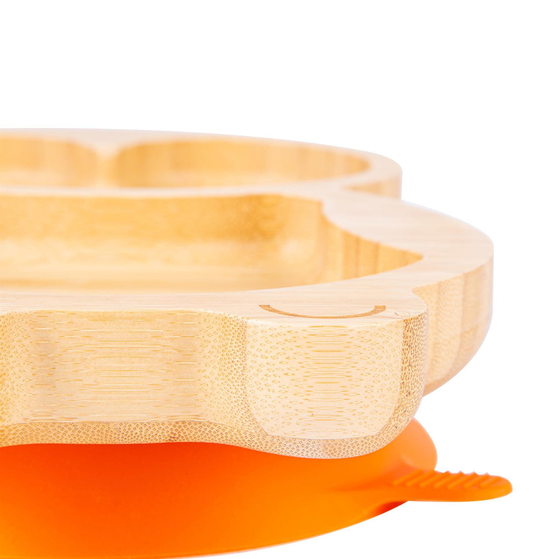 Pickles the Penguin Bamboo Plate with Orange Suction Base