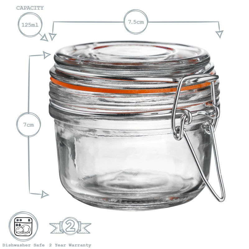 125ml Classic Glass Storage Jar - By Argon Tableware