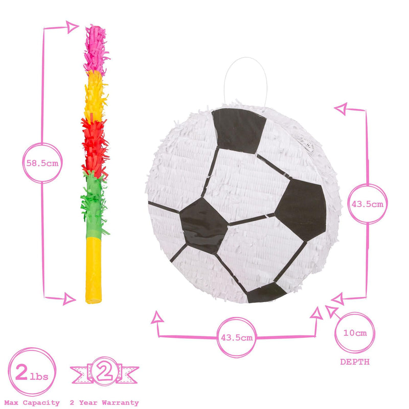 3pc Football Pinata Set with Stick & Blindfold - By Fax Potato