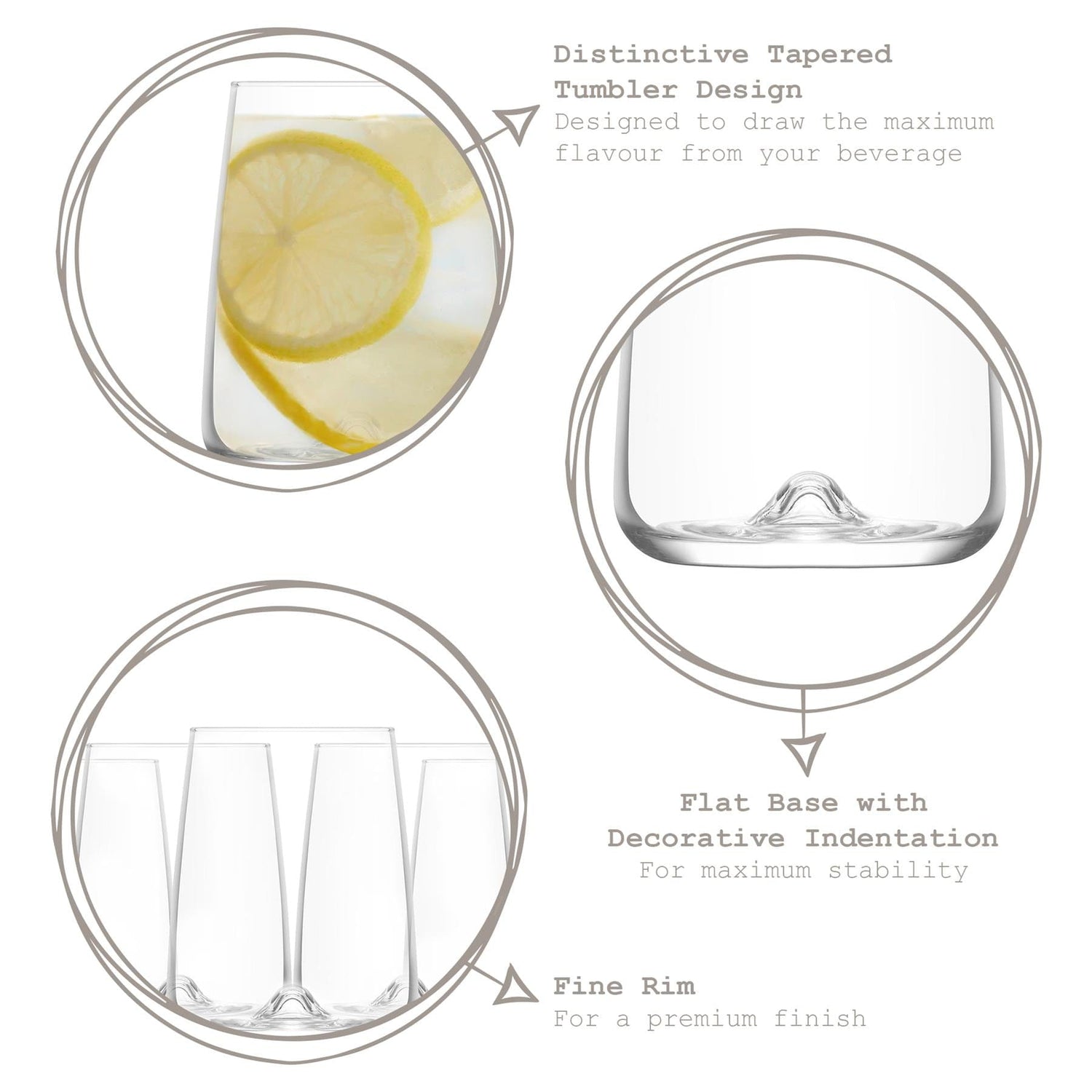 360ml Terra Tumbler Glasses - Pack of Six