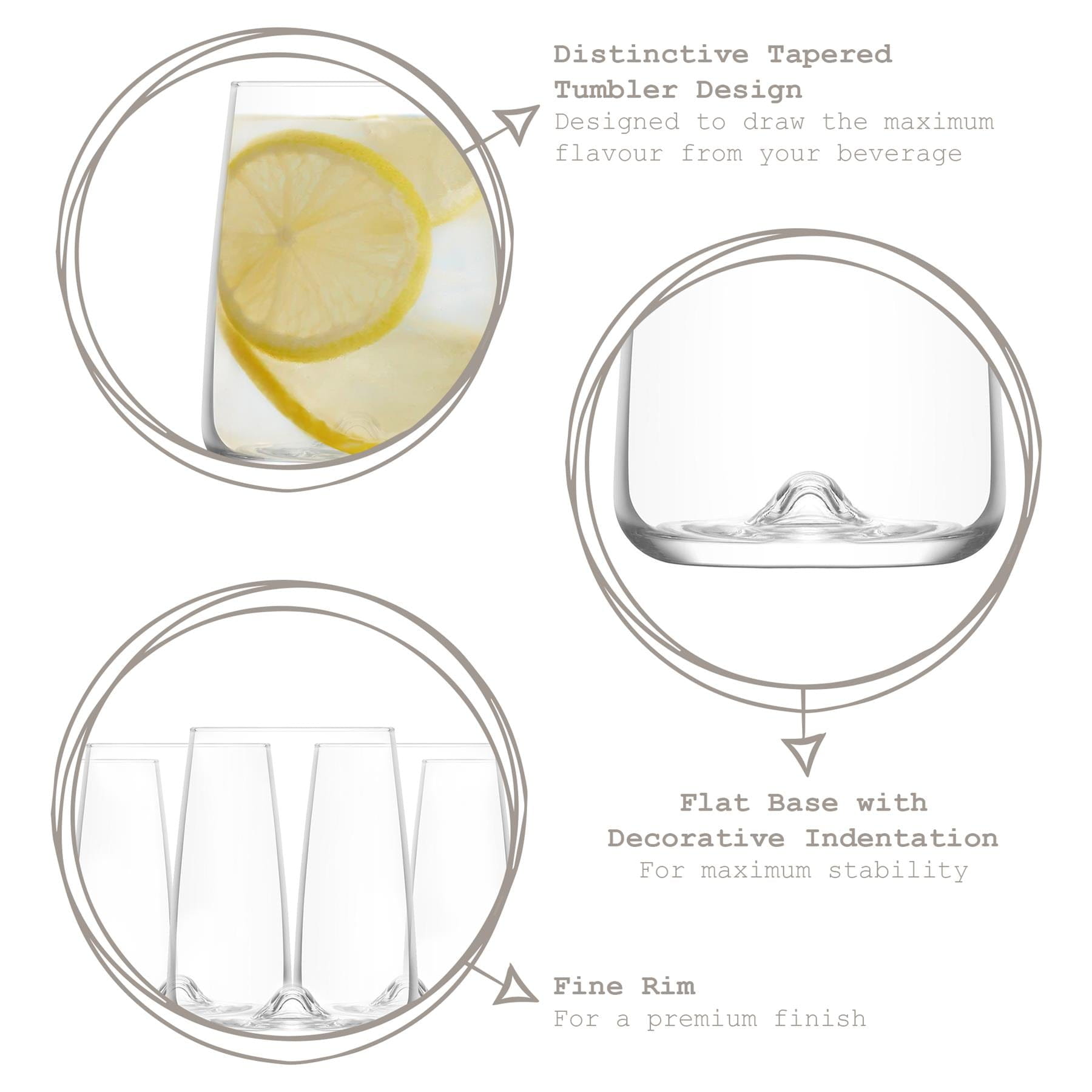 360ml Terra Tumbler Glasses - Pack of Six