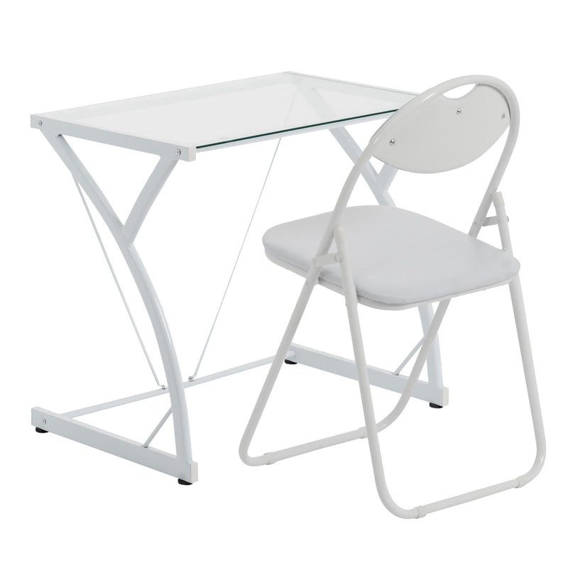 Glass Top Desk & Chair Set - By Harbour Housewares