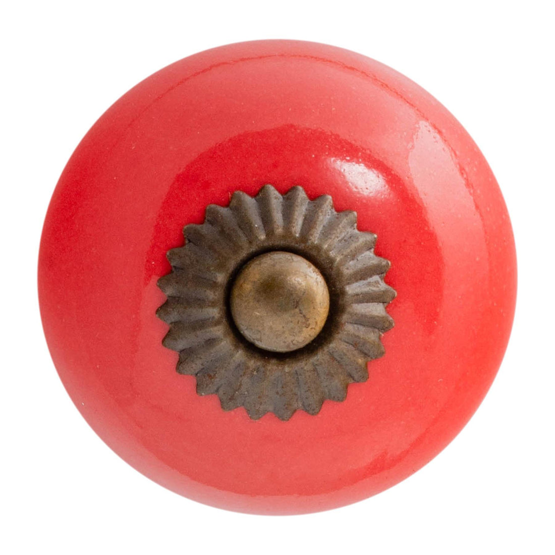 Red 45mm Round Ceramic Cabinet Knob