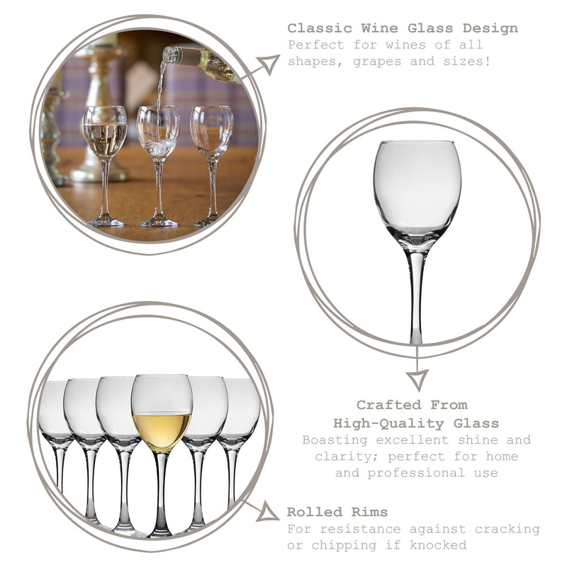 245ml Venue Wine Glasses - Pack of Six - By LAV