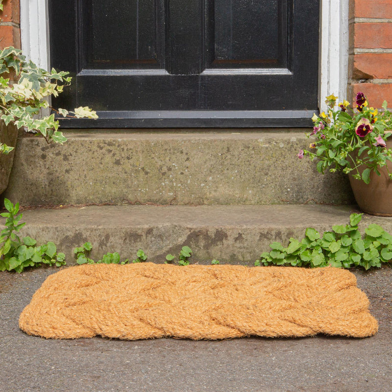 68cm x 43cm Natural Coir Knotted Door Mat - By Nicola Spring