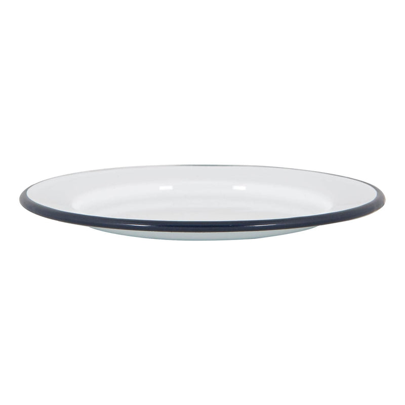 20cm White Enamel Side Plate - By Argon Tableware