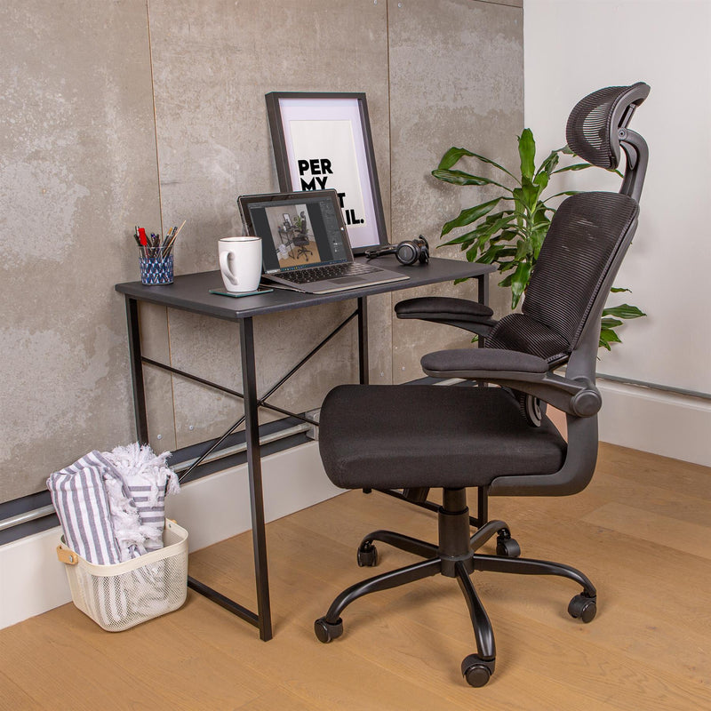 Black Ergonomic Office Chair - By Harbour Housewares