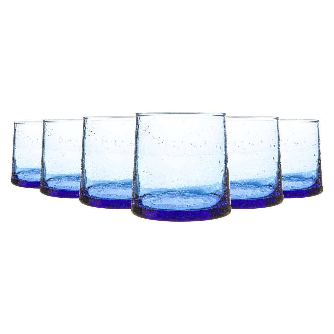 200ml Blue Merzouga Recycled Tumbler Glasses - Pack of Six