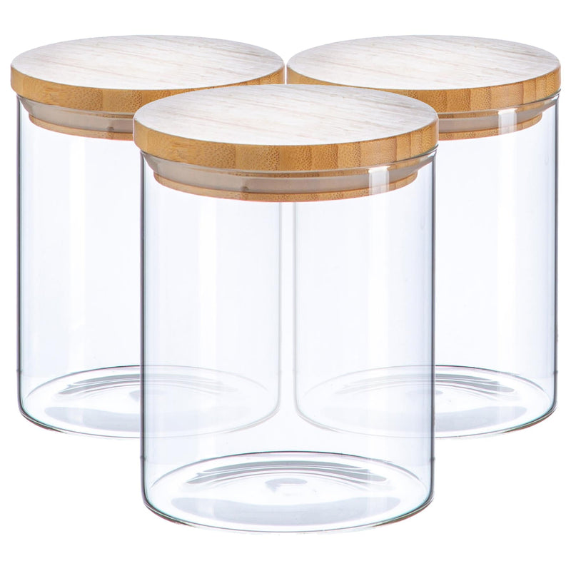 750ml Scandi Storage Jar with Wooden Lid - By Argon Tableware