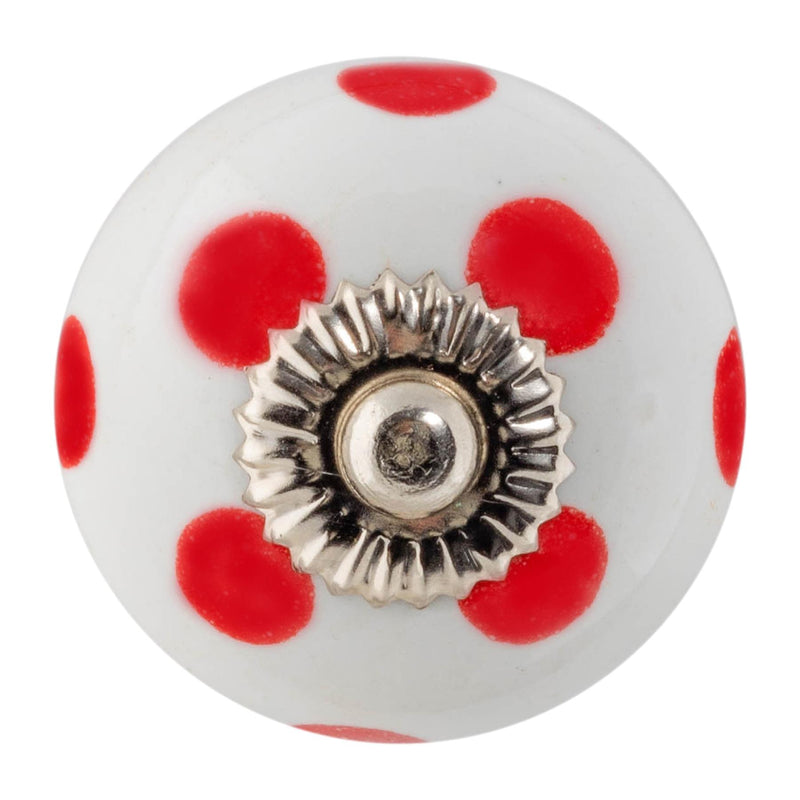 Round Spot Ceramic Cabinet Knob - By Nicola Spring