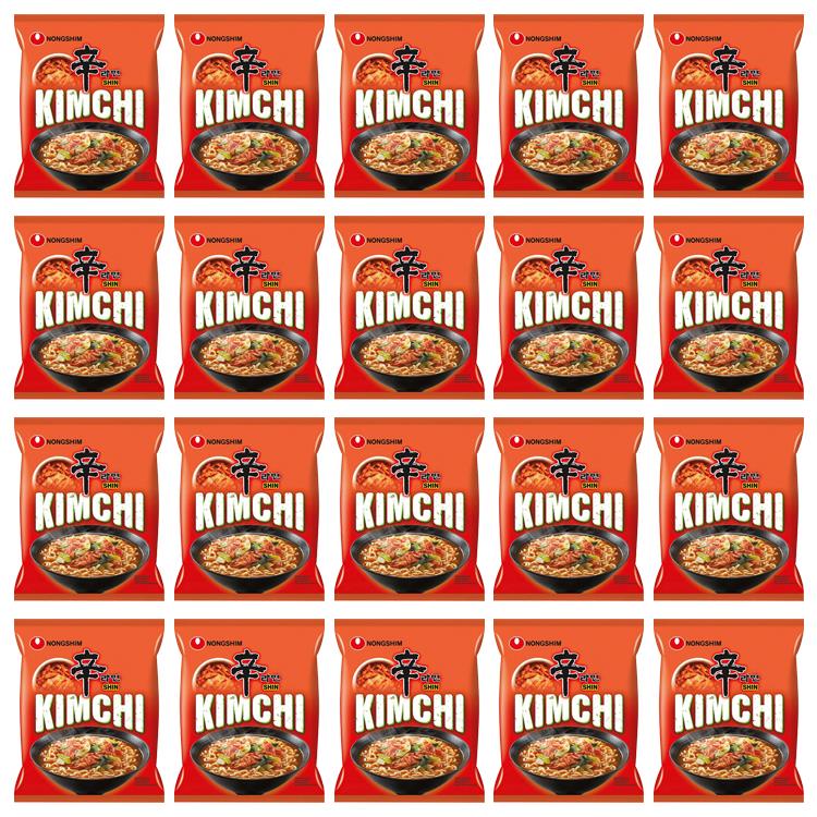 Kimchi 120g Instant Noodles - Pack of 20 - By Nongshim
