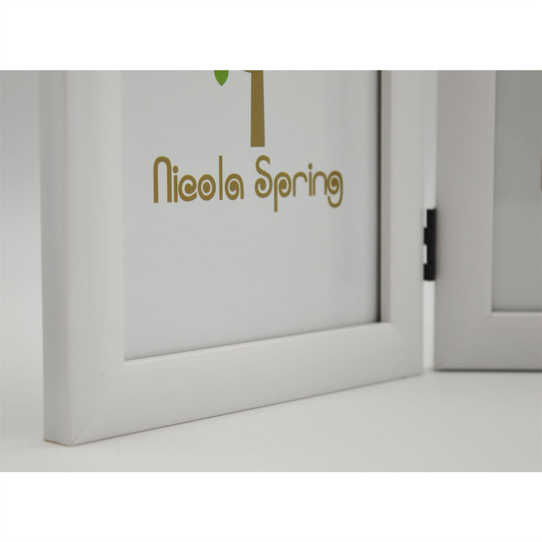 White 5" x 7" Freestanding Double Photo Frame