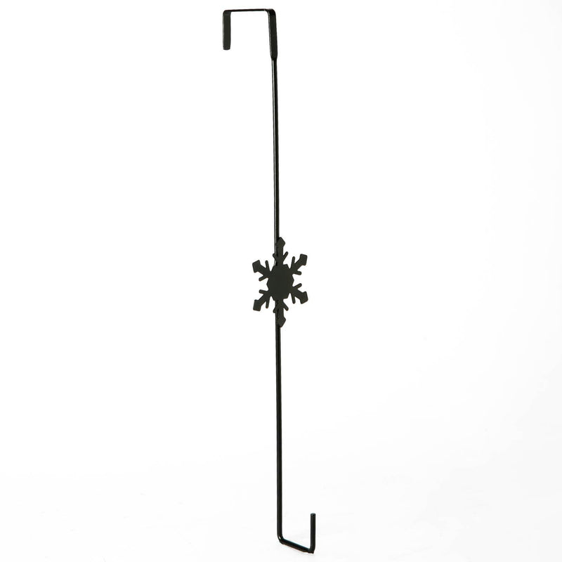 40cm Black Metal Snowflake Christmas Wreath Door Hanger - By Harbour Housewares