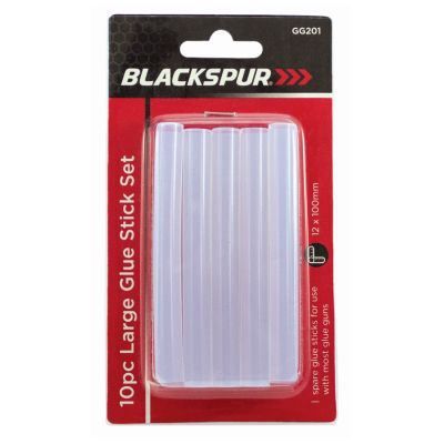 12mm x 100mm Hot Glue Sticks - Pack of 10 - By Blackspur