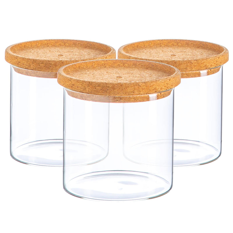550ml Scandi Storage Jar with Cork Lid - By Argon Tableware