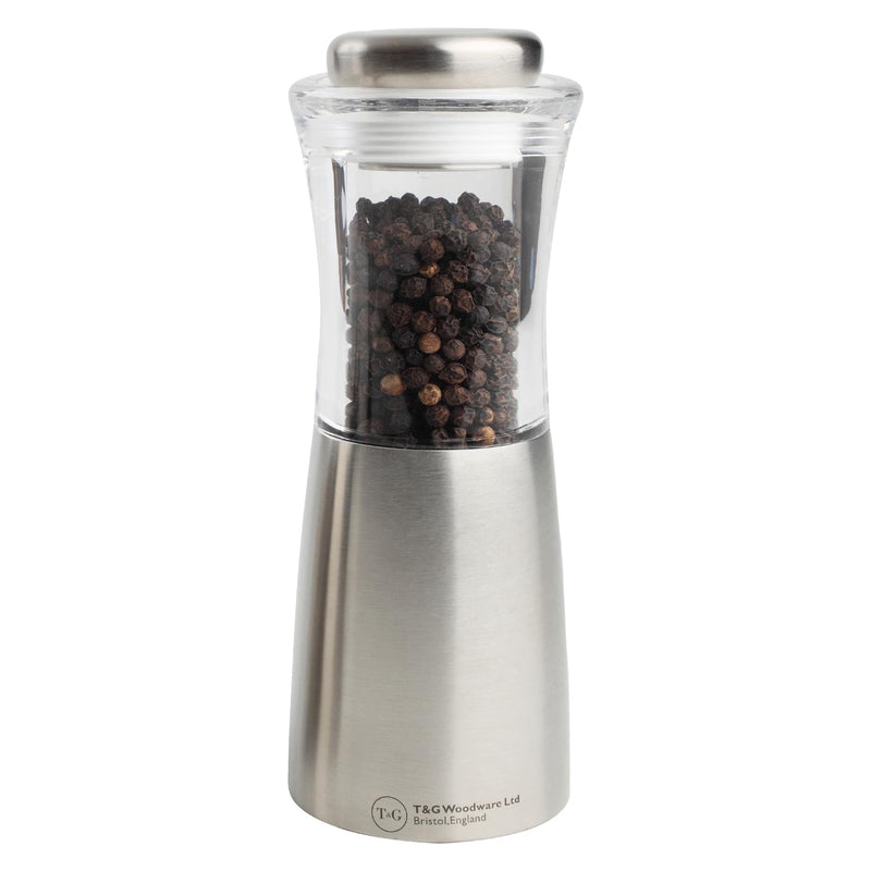 Apollo Stainless Steel Pepper Mill - Clear - By T&G