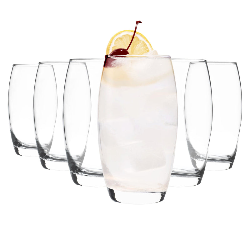Biandeco Highball Glasses Set of 4, Long Drink Tall Glass Cups