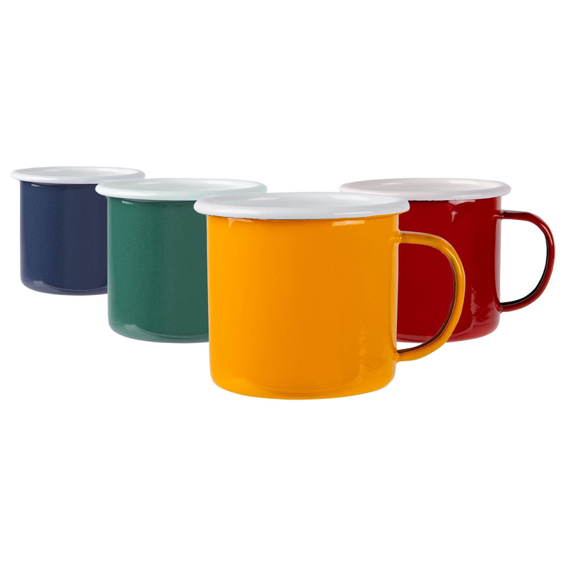 375ml Coloured Enamel Mugs - 4 Colours - By Argon Tableware