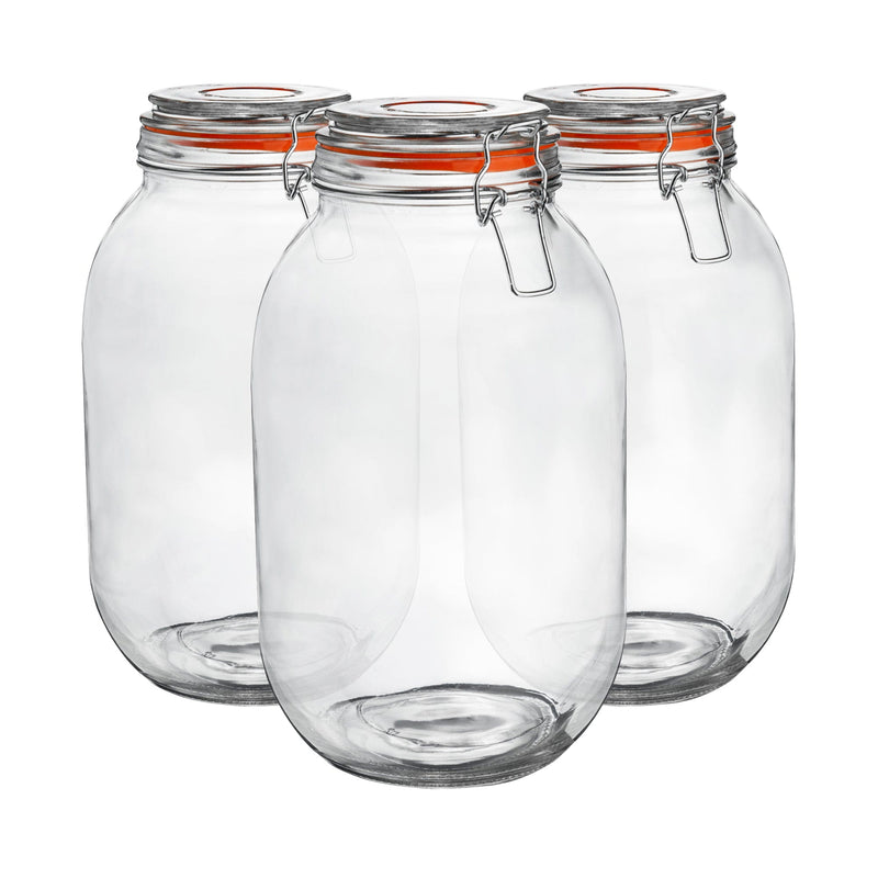 3L Glass Storage Jars - Pack of Three - By Argon Tableware