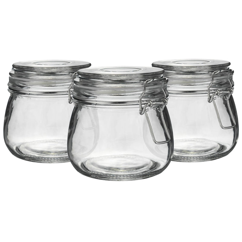 500ml Glass Storage Jars - Pack of Three - By Argon Tableware