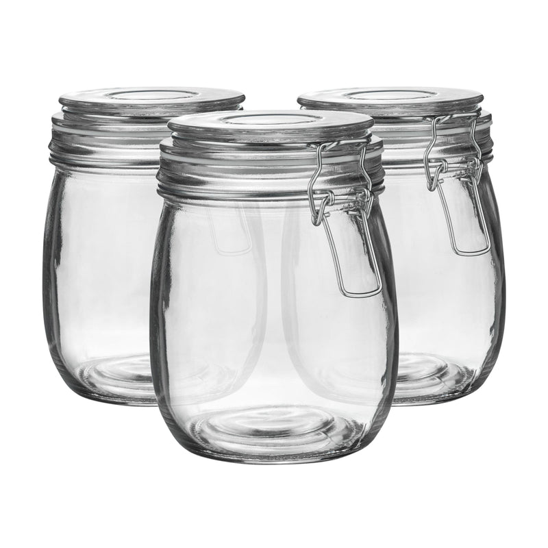 750ml Glass Storage Jars - Pack of Three - By Argon Tableware
