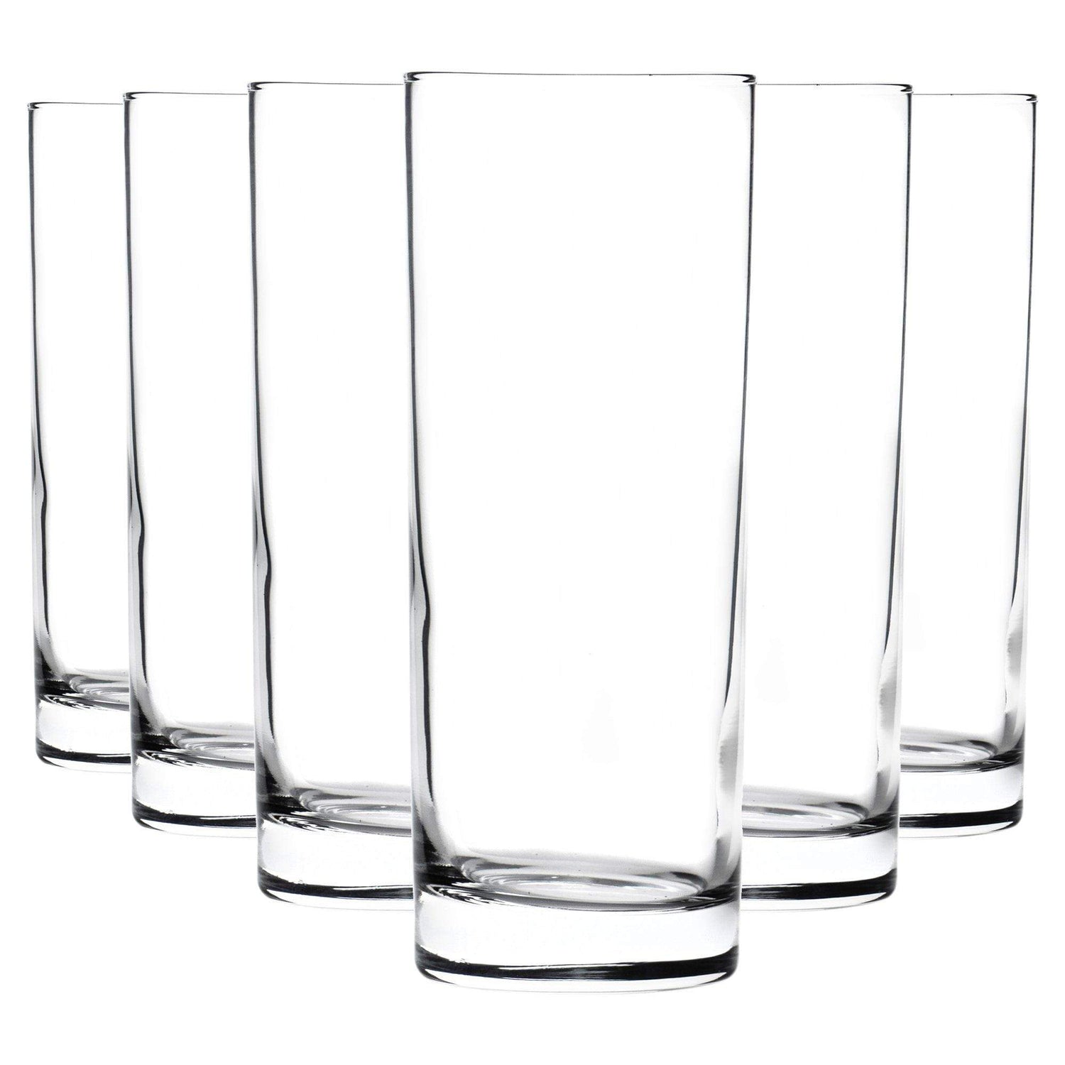 360ml Clear Classic Highball Glasses - Pack of Six