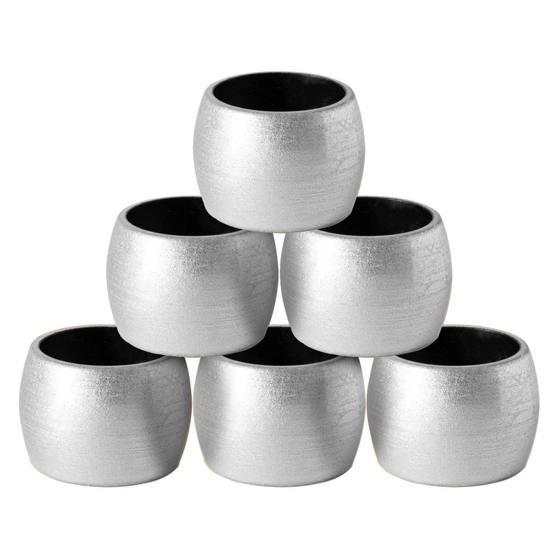 Metallic Melamine Napkin Rings - Pack of Six - By Argon Tableware