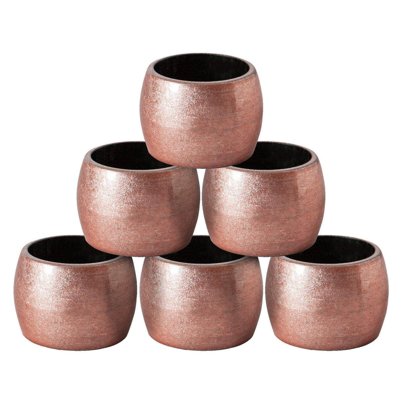 Metallic Melamine Napkin Rings - Pack of Six - By Argon Tableware