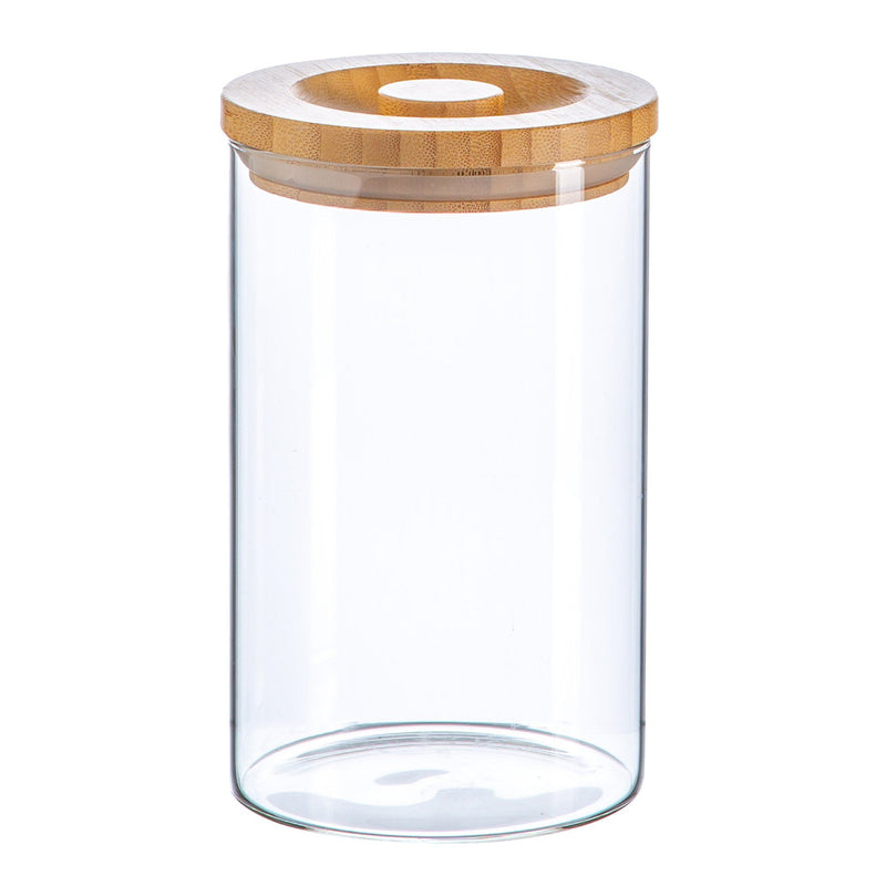 1L Carved Wood Lid Storage Jar - By Argon Tableware