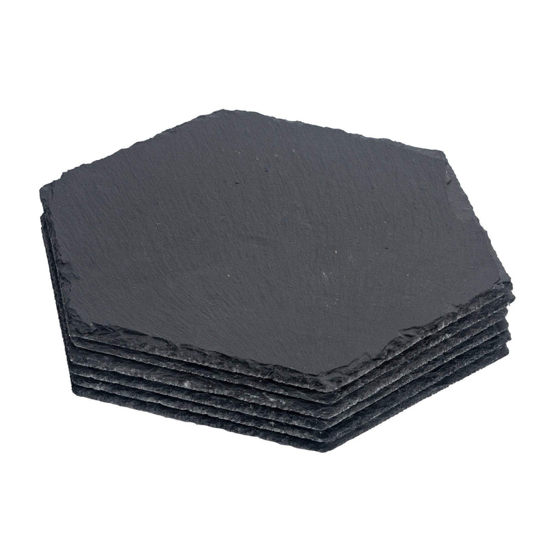 Hexagon Slate Placemats - Pack of 6 - By Argon Tableware
