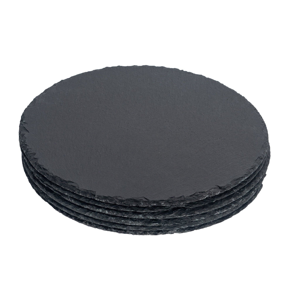 33cm Round Slate Placemats Pack Six